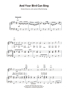 page one of And Your Bird Can Sing (Piano, Vocal & Guitar Chords)