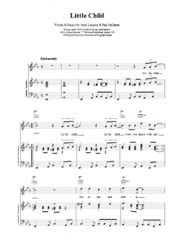 page one of Little Child (Piano, Vocal & Guitar Chords)