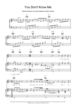 page one of You Don't Know Me (Piano, Vocal & Guitar Chords)