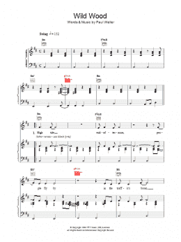 page one of Wild Wood (Piano, Vocal & Guitar Chords)