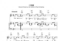 page one of I Will (Piano, Vocal & Guitar Chords)