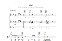 page one of Wait (Piano, Vocal & Guitar Chords)