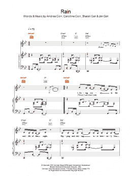 page one of Rain (Piano, Vocal & Guitar Chords)