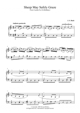 page one of Sheep May Safely Graze (Piano Solo)