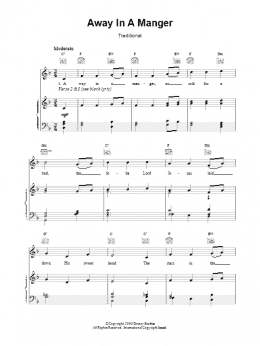 page one of Away In A Manger (Piano, Vocal & Guitar Chords)