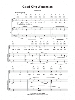 page one of Good King Wenceslas (Piano, Vocal & Guitar Chords)