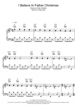 page one of I Believe In Father Christmas (Piano, Vocal & Guitar Chords)