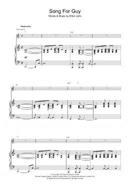 page one of Song For Guy (Piano, Vocal & Guitar Chords)