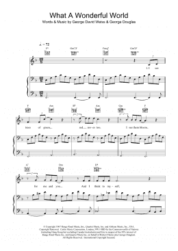 page one of What A Wonderful World (Piano, Vocal & Guitar Chords)