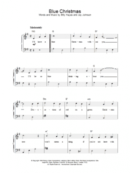 page one of Blue Christmas (Easy Piano)