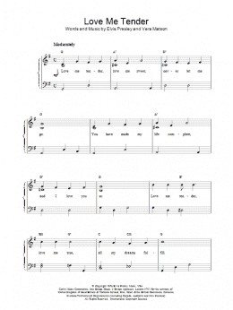 page one of Love Me Tender (Easy Piano)