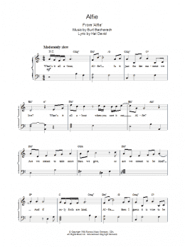 page one of Alfie (Piano Solo)