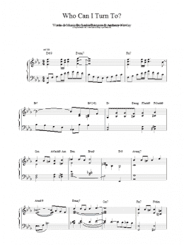 page one of Who Can I Turn To (When Nobody Needs Me) (Piano Solo)