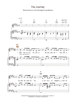 page one of The Journey (Piano, Vocal & Guitar Chords)