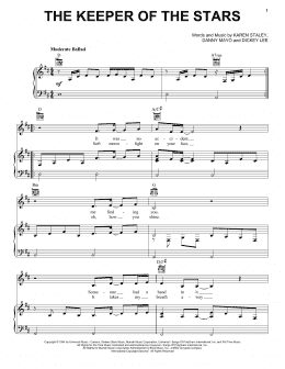 page one of The Keeper Of The Stars (Piano, Vocal & Guitar Chords (Right-Hand Melody))