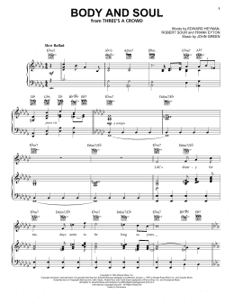 page one of Body And Soul (Piano, Vocal & Guitar Chords (Right-Hand Melody))