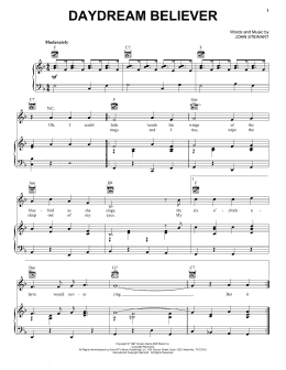 page one of Daydream Believer (Piano, Vocal & Guitar Chords (Right-Hand Melody))