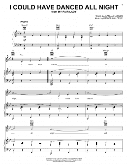 page one of I Could Have Danced All Night (Piano, Vocal & Guitar Chords (Right-Hand Melody))