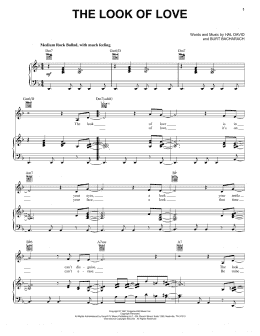 page one of The Look Of Love (Piano, Vocal & Guitar Chords (Right-Hand Melody))