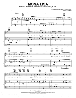 page one of Mona Lisa (Piano, Vocal & Guitar Chords (Right-Hand Melody))