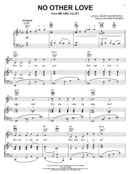 page one of No Other Love (Piano, Vocal & Guitar Chords (Right-Hand Melody))