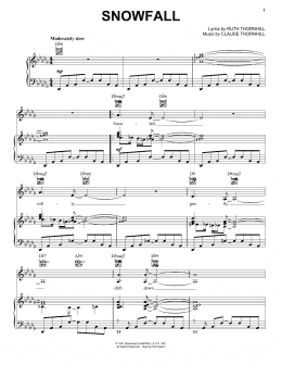 page one of Snowfall (Piano, Vocal & Guitar Chords (Right-Hand Melody))