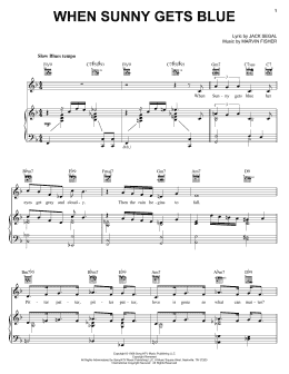 page one of When Sunny Gets Blue (Piano, Vocal & Guitar Chords (Right-Hand Melody))