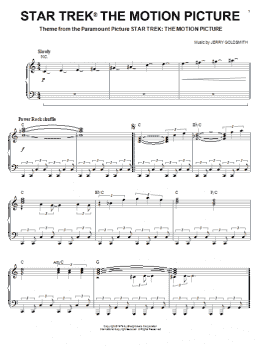 page one of Star Trek The Motion Picture (Piano Solo)