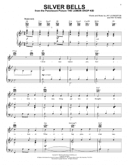 page one of Silver Bells (Piano, Vocal & Guitar Chords (Right-Hand Melody))