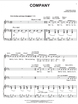 page one of Company (Piano, Vocal & Guitar Chords (Right-Hand Melody))