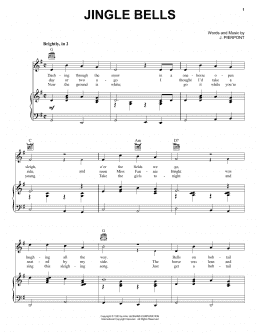 page one of Jingle Bells (Piano, Vocal & Guitar Chords (Right-Hand Melody))