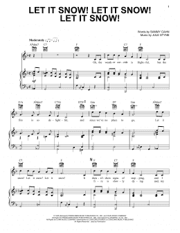 page one of Let It Snow! Let It Snow! Let It Snow! (Piano, Vocal & Guitar Chords (Right-Hand Melody))