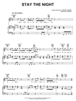 page one of Stay The Night (Piano, Vocal & Guitar Chords (Right-Hand Melody))