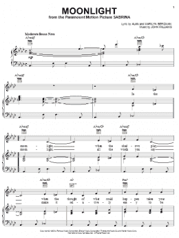 page one of Moonlight (Piano, Vocal & Guitar Chords (Right-Hand Melody))