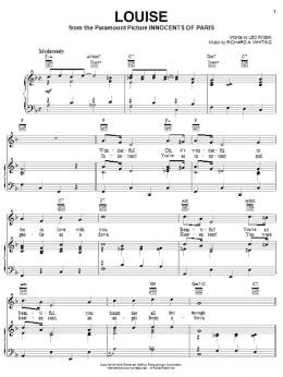 page one of Louise (Piano, Vocal & Guitar Chords (Right-Hand Melody))