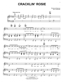 page one of Cracklin' Rosie (Piano, Vocal & Guitar Chords (Right-Hand Melody))