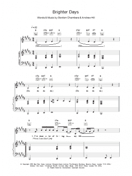 page one of Brighter Days (Piano, Vocal & Guitar Chords)