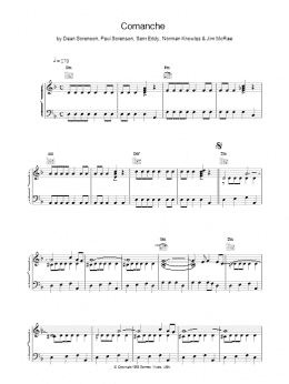 page one of Comanche (Piano, Vocal & Guitar Chords)