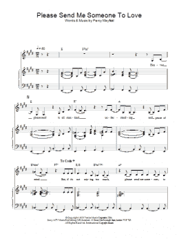 page one of Please Send Me Someone To Love (Piano, Vocal & Guitar Chords)