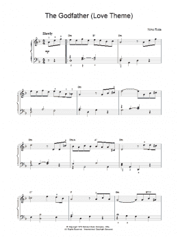 page one of The Godfather (Love Theme) (Piano Solo)