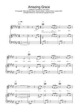 page one of Amazing Grace (Piano, Vocal & Guitar Chords)