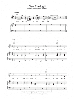 page one of I Saw The Light (Piano, Vocal & Guitar Chords)