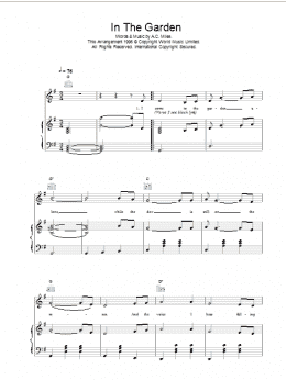 page one of In The Garden (Piano, Vocal & Guitar Chords)