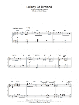 page one of Lullaby Of Birdland (Piano Solo)