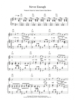 page one of Never Enough (Piano, Vocal & Guitar Chords)