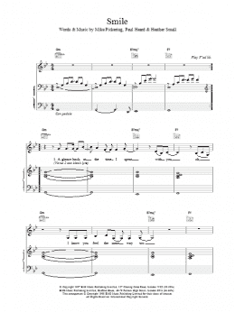 page one of Smile (Piano, Vocal & Guitar Chords)