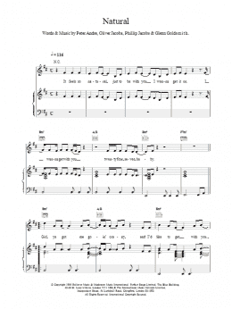 page one of Natural (Piano, Vocal & Guitar Chords)