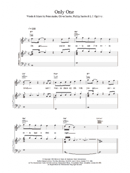 page one of Only One (Piano, Vocal & Guitar Chords)