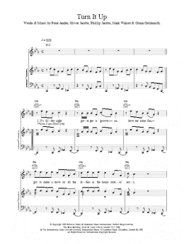 page one of Turn It Up (Piano, Vocal & Guitar Chords)