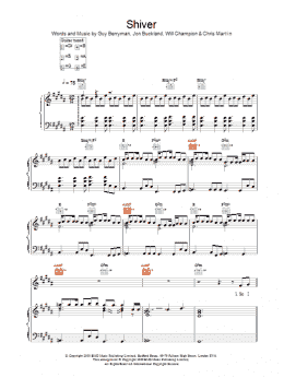 page one of Shiver (Piano, Vocal & Guitar Chords)